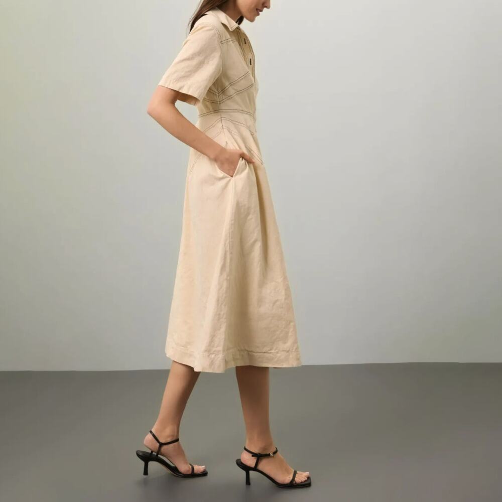 Rosetta Getty Collective Bone Shirtdress - Size 2